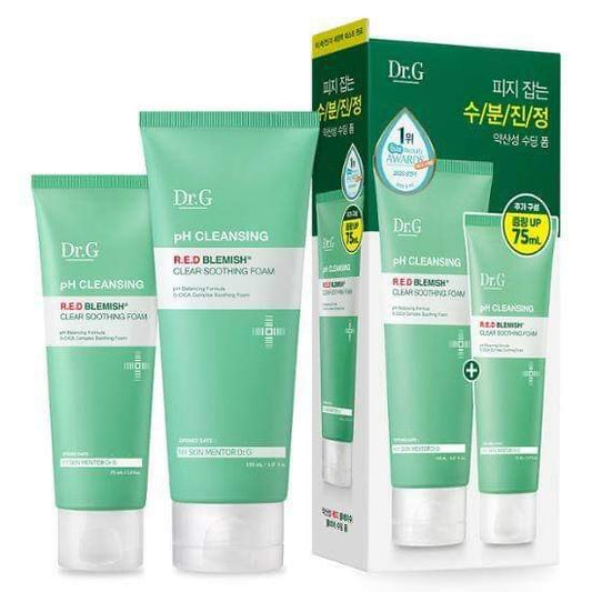 Dr.G pH Cleansing R.E.D Blemish Clear Soothing Foam Set 150ml + 75ml