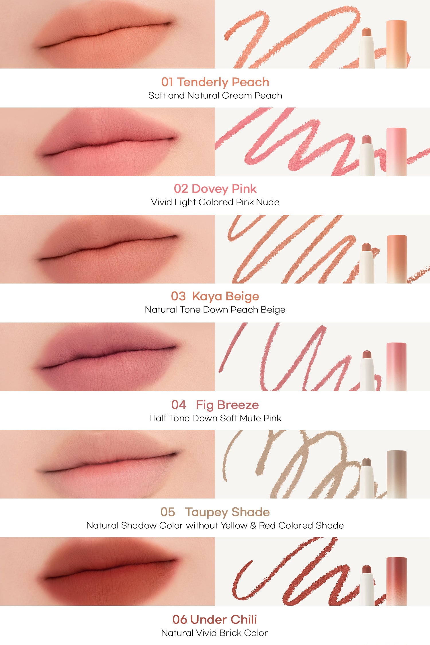 Rom&nd Lip Mate Pencil #02 Dovey Pink